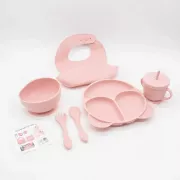 Набор детской посуды, 6 предметов / Набор детской силиконовой посуды
