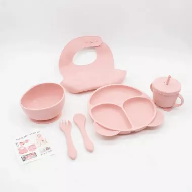 Набор детской посуды, 6 предметов / Набор детской силиконовой посуды