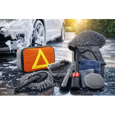 Набор для мойки и детейлинга автомобиля Flex Drive, 9 в 1