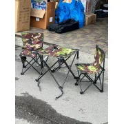 Набор для пикника стол и стулья 2шт в сумке / Туристический столик со стульями / Складной стол и стулья