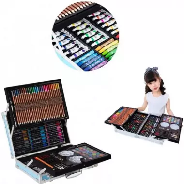 Набор для рисования 145 предметов в алюминиевом чемоданчике
