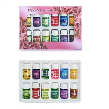 Набор эфирных масел 12 шт.,в стеклянных флаконах / Натуральные аромамасла для аромалампы, массажа, SPA и дома