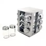 Набор емкостей для специй на подставке UNIQUE 12 в 1 Квадрат Органайзер для приправ