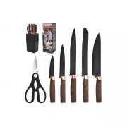 Набор кухонных ножей на подставке Knife Set 7 предметов из нержавеющей стали