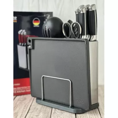 Набор кухонных ножей и принадлежностей Zep-Line ZP-047 на подставке 17 предметов Набор кухонных ножей и принадлежностей Zep-Line ZP-047 на подставке 17 предметов