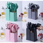 Набор кухонных принадлежностей 19 предметов с двойной подставкой доской набором ножей ZP-0102