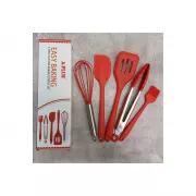 Набор кухонных принадлежностей силиконовый 5 предметов красный