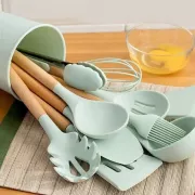 Набор кухонных принадлежностей силиконовый Kitchen Set RB-2239 бирюзовый (12 предметов)