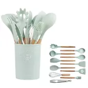 Набор кухонных принадлежностей силиконовый Kitchen Set RB-2239 бирюзовый (12 предметов)