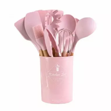 Набор кухонных принадлежностей силиконовый Kitchen Set RB-2239 розовый (12 предметов) Набор кухонных принадлежностей силиконовый Kitchen Set RB-2239 розовый (12 предметов)