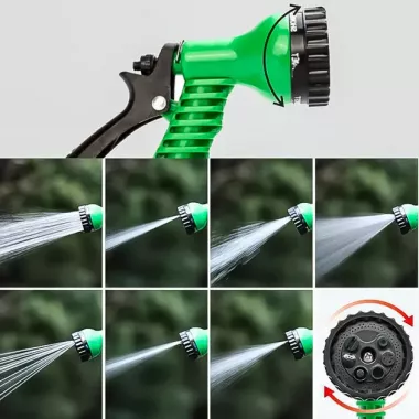 Набор поливочный шланг BlueBird BB-4208 10м на катушке пистолет с распылителем 7-ми режимный Набор поливочный шланг BlueBird BB-4208 10м на катушке пистолет с распылителем 7-ми режимный