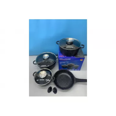 Набір посуду 9 предметів Bellmax Cookware Set BM-120