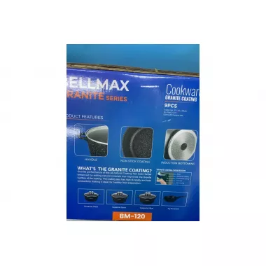 Набір посуду 9 предметів Bellmax Cookware Set BM-120