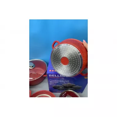 Набір посуду 9 предметів Bellmax Cookware Set BM-120