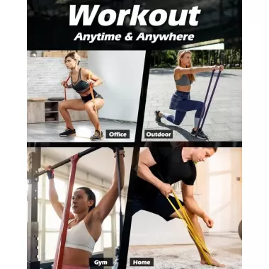 Набор резинок для подтягиваний 5шт, резиновые петли-эспандеры для фитнеса Набор резинок для подтягиваний 5шт, резиновые петли-эспандеры для фитнеса