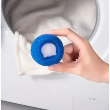 Многоразовые шарики для стирки мячики против шерсти животных ворса волос Korni 2 шт