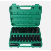 Набор ударных головок 20 шт. 1/2 дюйма, метрический привод 8–32 мм, глубокий 6-гранный набор с кейсом