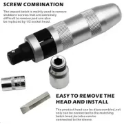 Набор ударных отверток 14 предметов с переходником и битами, ударно-поворотная отвертка 1/2