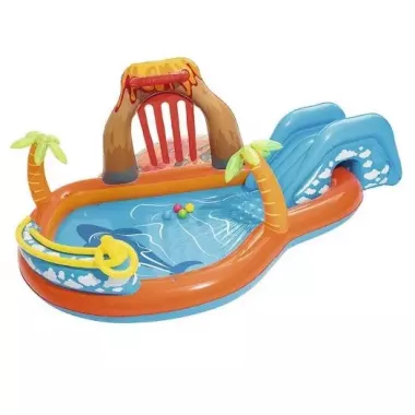 Надувной игровой центр Bestway 53069 Лагуна с горкой и шариками Надувной игровой центр Bestway 53069 Лагуна с горкой и шариками