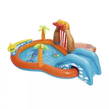 Надувной игровой центр Bestway 53069 Лагуна с горкой и шариками Надувной игровой центр Bestway 53069 Лагуна с горкой и шариками