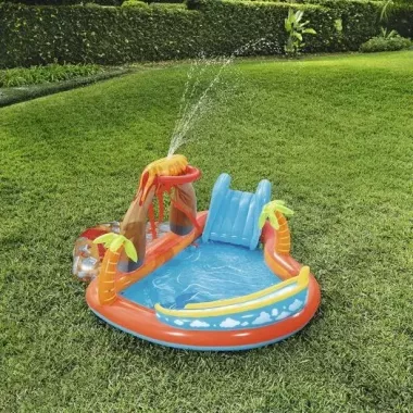 Надувной игровой центр Bestway 53069 Лагуна с горкой и шариками Надувной игровой центр Bestway 53069 Лагуна с горкой и шариками