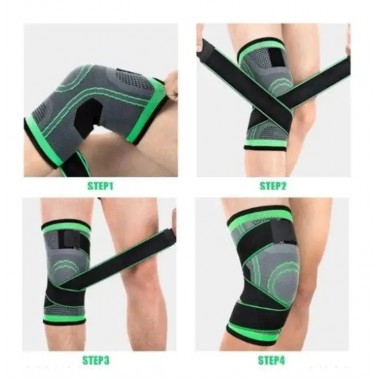 Наколенник Бандаж коленного сустава Knee Support Copper Черно-зелёный фиксатор колена Компрессионный от травм растяжений Наколенник Бандаж коленного сустава Knee Support Copper Черно-зелёный фиксатор колена Компрессионный от травм растяжений