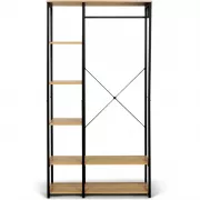 Підлогова вішалка-стелаж для одягу та взуття / Відкритий стелаж з полицями 167х40х90см