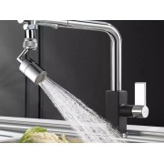 Насадка на кран Water для смесителя. Аэратор поворотная головка на 720 градусов с 2 режимами изогнутый вращающийся
