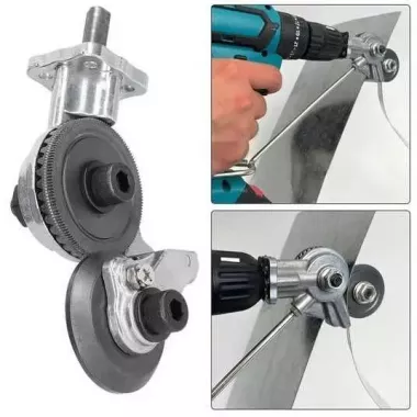 Насадка ножницы на дрель для резки металла / Строительные ножницы на дрель или шуруповерт Насадка ножницы на дрель для резки металла / Строительные ножницы на дрель или шуруповерт