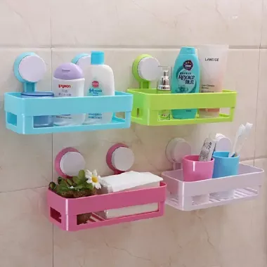 Настенная подставка для мыла шампуни губки на присосках LY-571