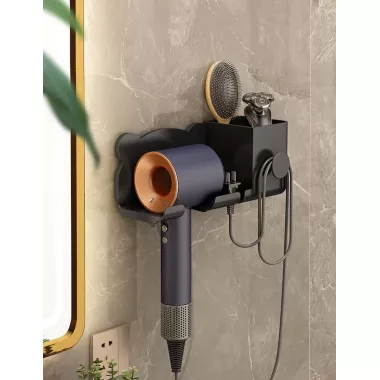 Настенный держатель полка для фена и штекера Storage Shelf