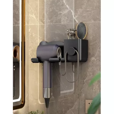 Настенный держатель полка для фена и штекера Storage Shelf