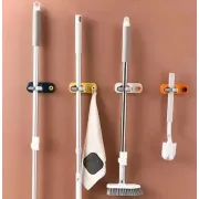 Настенный держатель для швабр регулируемый нескользящий