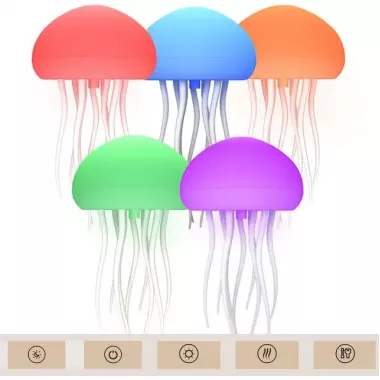 Настольная лампа ночник в виде медузы с движениями, оборотами и цветопередачей RGB