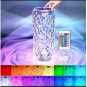 Настольная лампа Роза с пультом RGB Crystal Rose. Проекционный светильник-торшер ночник rose diamond table lamp кристалл