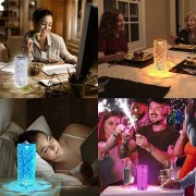 Настольная лампа Роза с пультом RGB Crystal Rose. Проекционный светильник-торшер ночник rose diamond table lamp кристалл