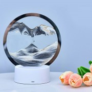 Настольная LED лампа ночник RGB Песочные часы 3D Sandscape. Картина Подвижный песок