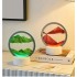Настольная LED лампа ночник RGB Песочные часы 3D Sandscape. Картина Подвижный песок