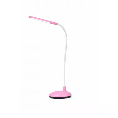 Настільна LED лампа з гнучкою ніжкою (USB/Battery, 3 режими світла) Рожева