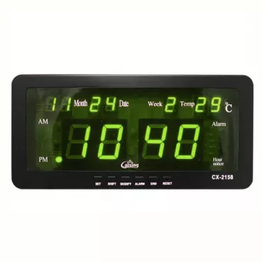 Настільний годинник Caixing зелений CX 2158