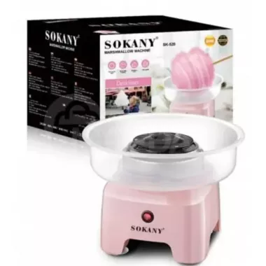 Аппарат для производства сахарной ваты Sokany 500W SK-520 розовый
