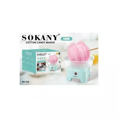 Аппарат для производства сахарной ваты Sokany 500W SK-520 розовый