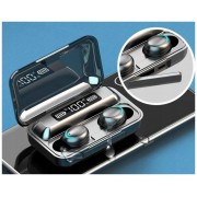 Наушники F9 TWS V5.0 Беспроводные сенсорные Bluetooth с индикатором заряда водонепроницаемые черные (NB-1)