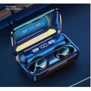 Наушники F9 TWS V5.0 Беспроводные сенсорные Bluetooth с индикатором заряда водонепроницаемые черные (NB-1)