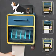 Навесной органайзер-держатель для туалетной бумаги с полкой и отделениями для салфеток,бумаг,пакетов