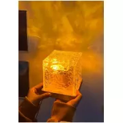 Ночной куб проектор северного сияния RGB Настольная лампа 4 цветов. Проекция водяной волны. LED светильник от USB