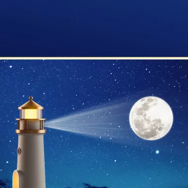 Нічний маяк з проекцією місяця  LightHouse проектор місяця з акумулятором