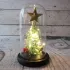 Ночник новогодняя елка в стеклянной колбе gold star