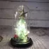 Ночник новогодняя елка в стеклянной колбе gold star