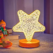 Нічник світильник 3 режими настільна кришталева лампа у формі зірки Creatice Table Lamp